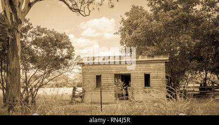 Alten australischen Gebäude abgebrochen Stockfoto