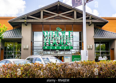 Februar 16, 2019 Los Altos/CA/USA - Whole Foods Market Stores in South San Francisco Bay Area. Stockfoto