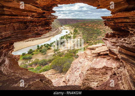 Naturen Fenster in der Wüste der Kalbarri Nationalpark, Western Australia Stockfoto