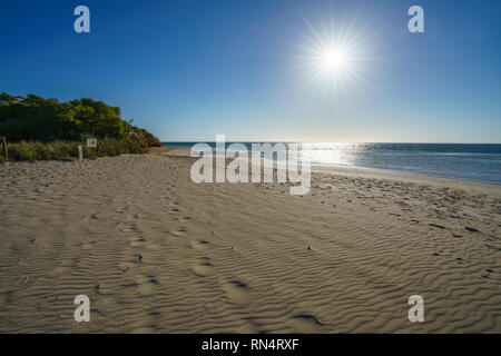 Sanddünen in den Sonnenuntergang, Rechnungen Bay, Coral Bay, Coral Coast, Western Australia Stockfoto
