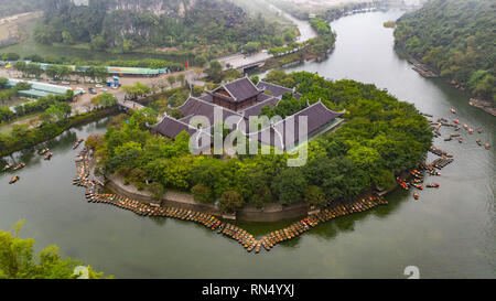 Bai Dinh Pagode, Ökotourismus Trang eine Bootstour, Ninh Binh, Vietnam Stockfoto