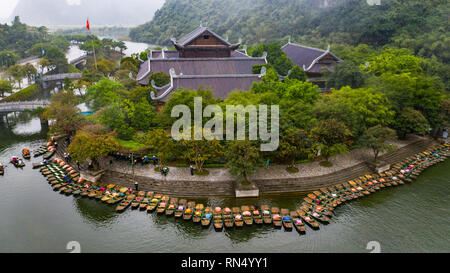 Bai Dinh Pagode, Ökotourismus Trang eine Bootstour, Ninh Binh, Vietnam Stockfoto