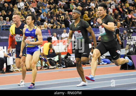 Birmingham, Großbritannien. 16, Februar 2019. Muller indoor Grand Prix. Nigel Bramley/Alamy Credit: Nigel Bramley/Alamy leben Nachrichten Stockfoto