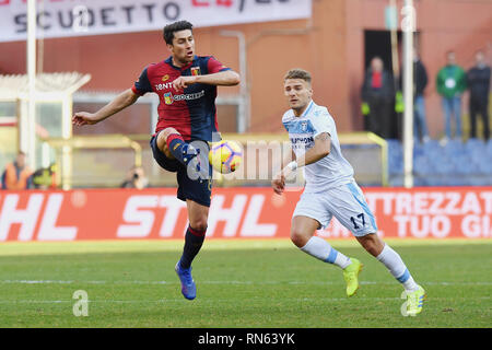 Genua, Italien. 17 Feb, 2019. Foto LaPresse - Tano Pecoraro 17 02 2019 Genua - (Italia) Sport CalcioGenoa vs LazioCampionato di Calcio Serie A TIM" 2018/2019 - Stadio Luigi Ferraris "nella Foto: zukanovic ervinPhoto LaPresse - Tano Pecoraro 17 Februar 2019 Stadt Genova - (Italien) Sport SoccerGenoa vs LazioItalian Fußball-Liga einen TIM 2018/2019 - "Luigi Ferraris "Stadiumin der Pic: zukanovic Ervin Credit: LaPresse/Alamy leben Nachrichten Stockfoto