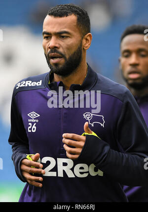 Brighton, UK. 16 Feb, 2019. Ashley Cole von Derby County - Brighton & Hove Albion v Derby County, der Emirates FA Cup - Fünfte Runde, Amex Stadion, Brighton - 16. Februar 2019 Editorial nur verwenden - DataCo Einschränkungen gelten Credit: Spieltag Bilder begrenzt/Alamy leben Nachrichten Stockfoto