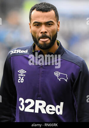 Brighton, UK. 16 Feb, 2019. Ashley Cole von Derby County - Brighton & Hove Albion v Derby County, der Emirates FA Cup - Fünfte Runde, Amex Stadion, Brighton - 16. Februar 2019 Editorial nur verwenden - DataCo Einschränkungen gelten Credit: Spieltag Bilder begrenzt/Alamy leben Nachrichten Stockfoto