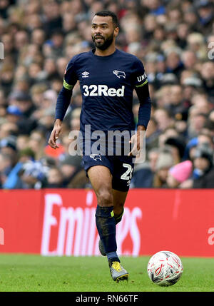 Brighton, UK. 16 Feb, 2019. Ashley Cole von Derby County - Brighton & Hove Albion v Derby County, der Emirates FA Cup - Fünfte Runde, Amex Stadion, Brighton - 16. Februar 2019 Editorial nur verwenden - DataCo Einschränkungen gelten Credit: Spieltag Bilder begrenzt/Alamy leben Nachrichten Stockfoto