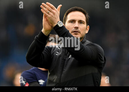 Brighton, UK. 16 Feb, 2019. Frank Lampard Derby County Manager - Brighton & Hove Albion v Derby County, der Emirates FA Cup - Fünfte Runde, Amex Stadion, Brighton - 16. Februar 2019 Editorial nur verwenden - DataCo Einschränkungen gelten Credit: Spieltag Bilder begrenzt/Alamy leben Nachrichten Stockfoto