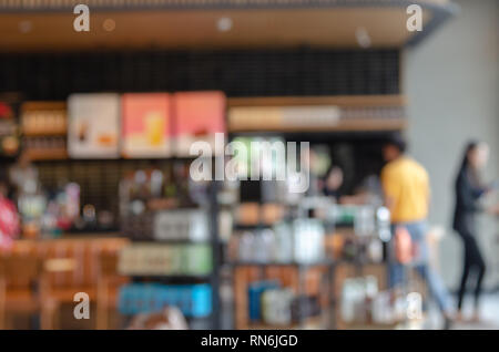 Blur Café und Restaurant Innenraum für Hintergrund. filter Vintage Stockfoto