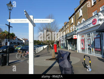 Dulwich Village im Süden Londons ist ein wohlhabender Bereich Stockfoto