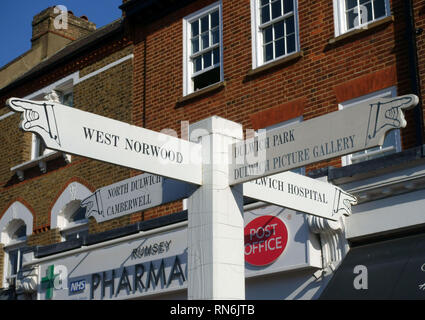 Dulwich Village im Süden Londons ist ein wohlhabender Bereich Stockfoto