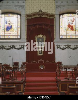 SALON DE ACTOS DE LA REAL ACADEMIA/las mejores DE LA PRESIDENCIA/HACIA 1894. Autor: AGUADO DE LA SIERRA MIGUEL. Ort: ACADEMIA DE LA LENGUA - Interieur. MADRID. Spanien. Stockfoto