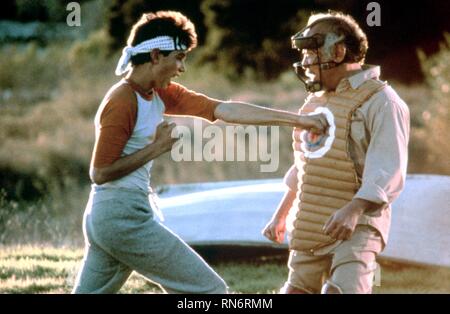 MACCHIO, MORITA, Karate Kid, 1984 Stockfoto