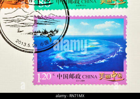 CHINA - ca. 1992: einen Stempel in China gedruckt zeigt 1992 -, ca. 1992 Stockfoto