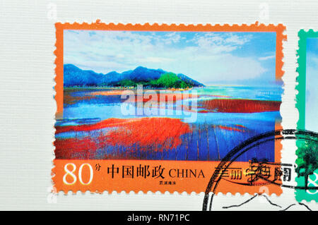 CHINA - ca. 1992: einen Stempel in China gedruckt zeigt 1992 -, ca. 1992 Stockfoto