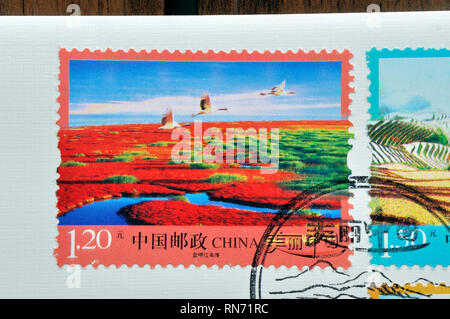 CHINA - ca. 1992: einen Stempel in China gedruckt zeigt 1992 -, ca. 1992 Stockfoto