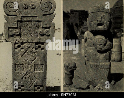 . Andine Kultur geschichte. Inkas; Indianer Südamerikas. 164 ANDINEN KULTUR GESCHICHTE kompetent und zeigt einige Versuche an Realismus, obwohl es nicht bemerkenswert ist als Skulptur. Die Stelen und Platten sind in der Regel offen mit geometrischen Mustern verziert. Die wenigen Statuen in Bolivien, die zu den frühen Tiahuanaco cul- ture zugeordnet sind, haben bestimmte stilistische Ähnlichkeiten mit denen von pucara. Erneut, um die Statuen sind etwas realistisch und in kniender oder Sitzpositionen. dargestellt. Abb. 32. Pucara Stil Stein schnitzen Der Mastercraftsman. Mit freundlicher Genehmigung von Museo Nationale, Lima. Während des Cen