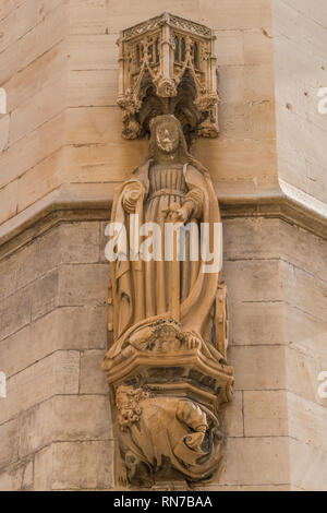 Lonja de Palma de Mallorca (Llotja dels Mercaders) Denkmal im gotischen Stil alten Fischmarkt, in der Innenstadt der Stadt Palma, Mallorca Stockfoto