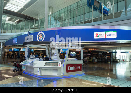 Dubai Duty Free am Dubai International Airport in Dubai in den Vereinigten Arabischen Emiraten (VAE) Stockfoto
