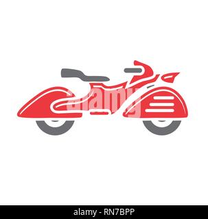 Motorrad Oldtimer Symbol auf weißem Hintergrund für Grafik- und Webdesign, modernen einfachen Vektor unterzeichnen. Internet Konzept. Trendy Symbol für Web site Design web-Taste oder mobile App. Stock Vektor