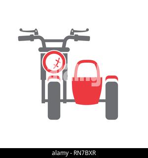 Motorrad Oldtimer Symbol auf weißem Hintergrund für Grafik- und Webdesign, modernen einfachen Vektor unterzeichnen. Internet Konzept. Trendy Symbol für Web site Design web-Taste oder mobile App. Stock Vektor