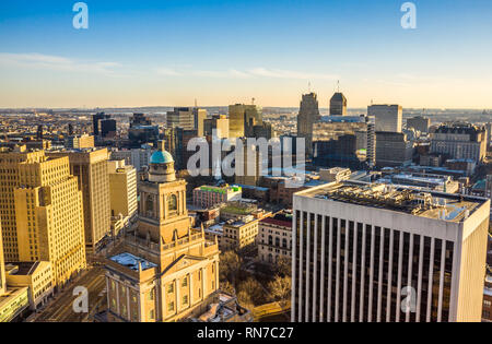 Luftaufnahme von Newark New Jersey skyline Stockfoto