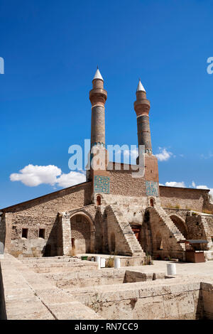Die minarette der Gökmedrese oder Gök Medrese Sivas, Türkei Stockfoto