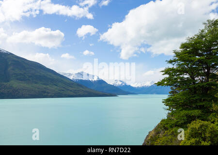 Argentino See Landschaft, Gletscher Perito Moreno, Patagonien, Argentinien. Patagonische Landschaft Stockfoto