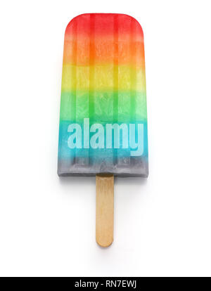 Hausgemachte rainbow Ice pop Stockfoto