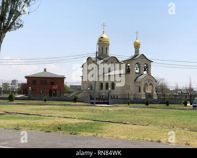 Die Kathedrale der Kreuzerhöhung, Russische Orthodoxe Kirche in Eriwan, Armenien. Stockfoto