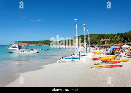 Dickenson Bay (Sandals Grande Antigua Resort), Antigua, Antigua und Barbuda, Kleine Antillen, Karibik Stockfoto