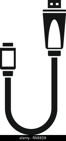 Usb-Kabel Kamera Symbol. Einfache Abbildung: Kamera usb-kabel Vektor Symbol für Web Design auf weißem Hintergrund Stock Vektor