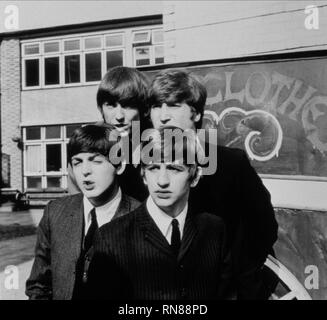 STARR, Harrison, LENNON, mccartney, einen harten Tag Nacht, 1964 Stockfoto