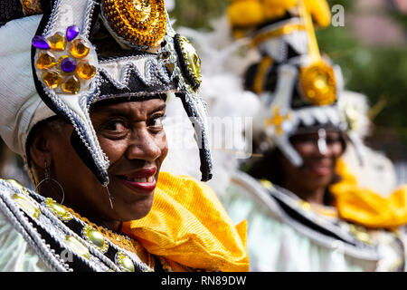 Paraiso Schule von Samba, Karneval in Notting Hill, London, England, Vereinigtes Königreich Stockfoto