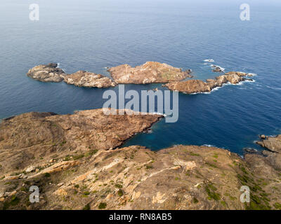 Norfeus Kappe, Cap Creus Nationalpark, Costa Brava, Girona, Spanien / Cabo Norfeus, P. natürliche Cabo de Creus, Costa Brava, Girona Stockfoto