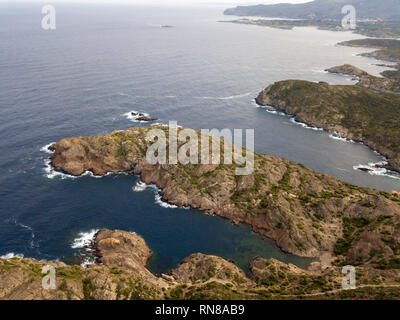 Norfeus Kappe, Cap Creus Nationalpark, Costa Brava, Girona, Spanien / Cabo Norfeus, P. natürliche Cabo de Creus, Costa Brava, Girona Stockfoto