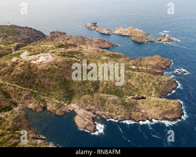 Norfeus Kappe, Cap Creus Nationalpark, Costa Brava, Girona, Spanien / Cabo Norfeus, P. natürliche Cabo de Creus, Costa Brava, Girona Stockfoto