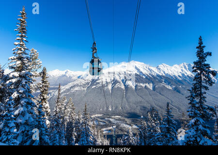 Die Banff Sightseeing Gondola befindet sich nur 5 Minuten von der Stadt Banff, auf der Schulter von Sulphur Mountain, im Herzen der kanadischen Rock Stockfoto