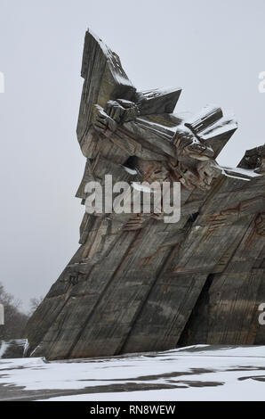 9. Fort Denkmal (eine Gedenkstätte für die Opfer des Nationalsozialismus, erbaut 1984), Kaunas, Kaunas, Litauen, Dezember 2018 Stockfoto