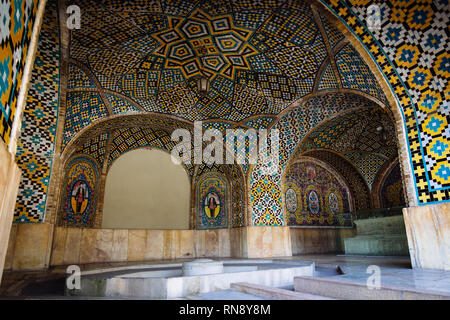 Persische Mosaik an der Golestan Palast Stockfoto