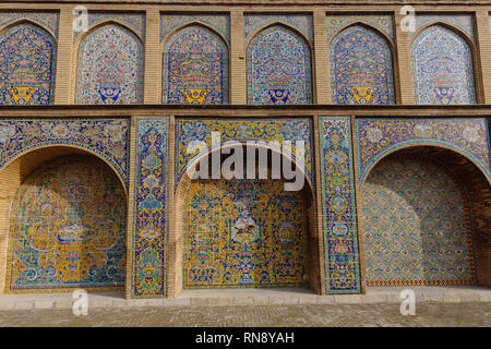 Persische Mosaik an der Golestan Palast Stockfoto