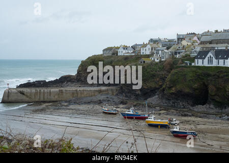 Port Isaac, der Drehort von Doc Martin, Cornwall Stockfoto