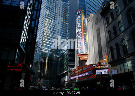 Paramount Theatre marquee Downtown Boston, Massachusetts, USA Stockfoto