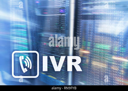 IVR Interactive Voice Response Kommunikationskonzept zimmer Sever. Stockfoto