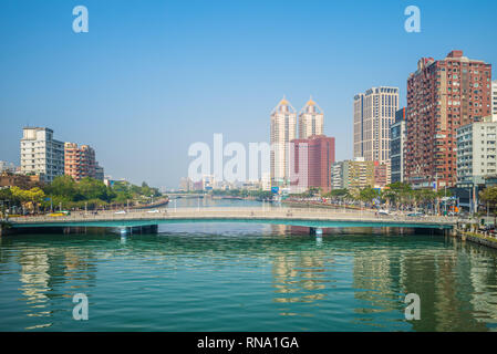 Landschaft der Love River in Kaohsiung, Taiwan Stockfoto