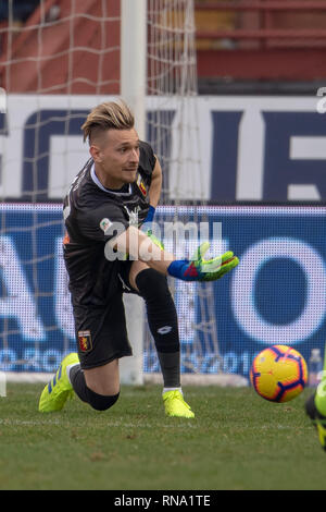 Genua, Italien. 17 Feb, 2019. Ionut Andrey Radu (Genua) während Erie der Italienischen eine "Übereinstimmung zwischen Genua 2-1 Lazio an Luigi Ferraris Stadium am Februar 17, 2019 in Genua, Italien. Credit: Maurizio Borsari/LBA/Alamy leben Nachrichten Stockfoto