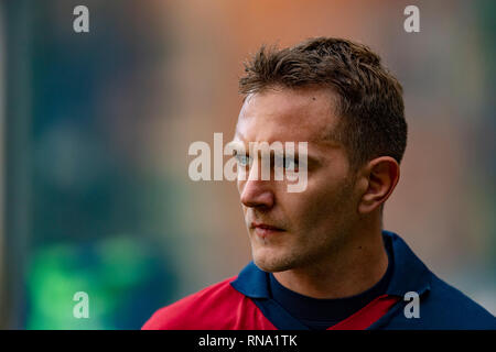 Genua, Italien. 17 Feb, 2019. Domenico Criscito (Genua) während Erie der Italienischen eine "Übereinstimmung zwischen Genua 2-1 Lazio an Luigi Ferraris Stadium am Februar 17, 2019 in Genua, Italien. Credit: Maurizio Borsari/LBA/Alamy leben Nachrichten Stockfoto