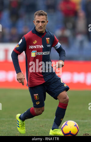 Genua, Italien. 17 Feb, 2019. Domenico Criscito (Genua) während Erie der Italienischen eine "Übereinstimmung zwischen Genua 2-1 Lazio an Luigi Ferraris Stadium am Februar 17, 2019 in Genua, Italien. Credit: Maurizio Borsari/LBA/Alamy leben Nachrichten Stockfoto