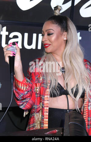 Charlotte, NC, USA. 17 Feb, 2019. La La Anthony an der La La Anthony Tag Party im Notfall in Charlotte, North Carolina am 17. Februar 2019. Credit: Walik Goshorn/Medien Punch/Alamy leben Nachrichten Stockfoto