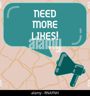 Konzeptionelle Hand schreiben, brauchen mehr Mag. Business Foto text Notwendigkeit zusätzlicher Anhänger soziales Netzwerk Megafon und rechteckigen C zu haben Stockfoto
